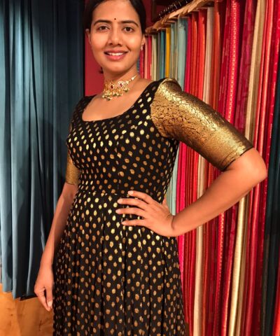 Black Georgette Silk Dress