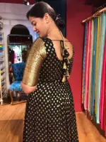 Black Georgette Silk Dress - Image 4