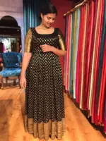 Black Georgette Silk Dress - Image 2