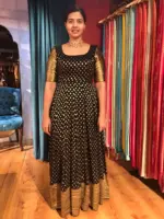 Black Georgette Silk Dress - Image 5