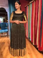 Black Georgette Silk Dress - Image 3