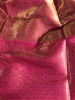Green Tissue Silk Saree with contrast border - Image 5