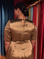 Metallic Gold Ethnic Dress finished with inner lining - Image 5