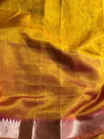 Pink Mangalagiri Silk Saree in Silver Zari Chequered Pattern - Image 7