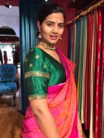 Green Silk Blouse Hand Embroidered with Intricate cut dana work and Zardozi embroidery - Image 4