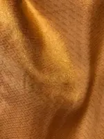 Peach Silk Saree with Gold and Silver Zari Weaves - Image 6