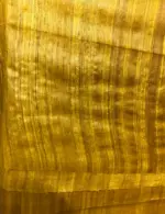 Yellow Handwoven Tussar Silk Saree - Image 5