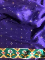 Royal Blue Banarasi Soft Silk Saree highlighted with Patola Weaves - Image 6