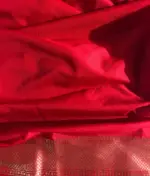 Scarlet Red Banarasi Silk Saree highlighted with Gold Zari Weaves - Image 6