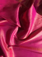 Hot Pink Banarasi Silk Saree highlighted with Gold Zari Weaves - Image 6