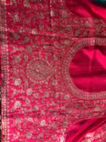 Blue Banarasi Silk Saree highlighted with Leheriya Weaves - Image 6