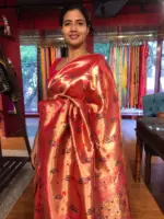 Pink Banarasi Paithani Silk Saree