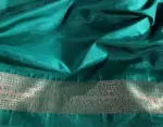 Bottle Green Banarasi Silk Saree highlighted with Antique Gold Zari  Weaves - Image 6