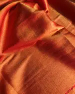 Red Banarasi Silk Saree highlighted with Gold Zari Weaves - Image 6