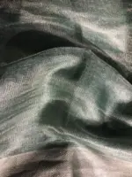 Sea Green Tussar Tissue Silk Saree - Image 9