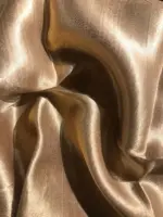 Ivory Gold Tissue Silk Saree woven in Leheriya Pattern - Image 9