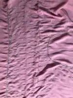 Pink Crepe Silk Saree with Cutdana Embroidery - Image 4