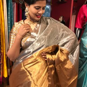 Gold Silver Tissue Silk Saree