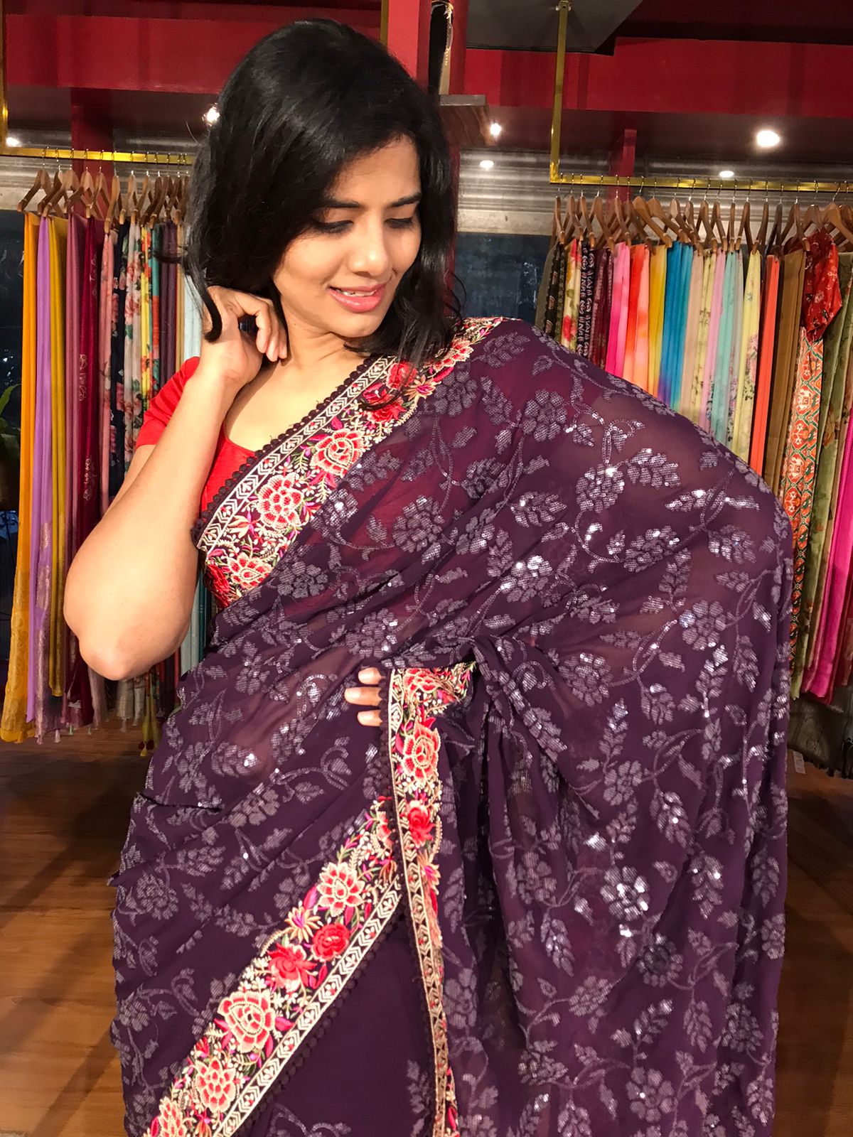 Georgette Sarees (जारजेट साडी )