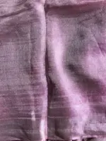 Lavender Pink Tissue Silk Saree highlighted with Woven Silver Zari Border - Image 2
