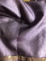 Peach Handwoven Tussar Silk Saree with Tissue Silk Zari Weaves - Image 9