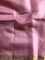 Baby Pink Tussar Silk Saree - Image 3