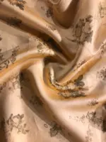 Peach Printed Organza Silk Saree - Image 6