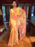 Multicolored Organza Silk Saree - Image 3