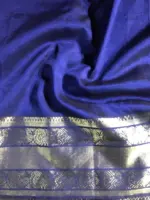 Maroon Mangalagiri Silk Saree with Woven Kanchi Silk Border - Image 6