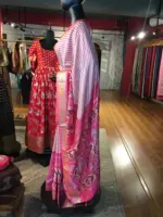 Offwhite Banarasi Soft Silk Saree highlighted with Patola Weaves - Image 6