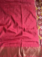 Offwhite Banarasi Soft Silk Saree highlighted with Patola Weaves - Image 8