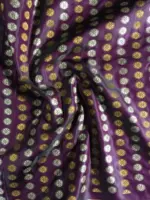 Purple Banarasi Silk Saree with Gold Zari Buttis - Image 7