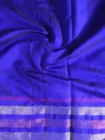 Mustard Yellow Raw Silk Saree with Embroidered Pallu - Image 7
