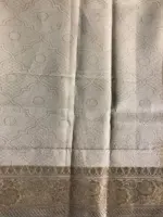 Gold Silver Tissue Silk Saree with Zari Buttis - Image 5