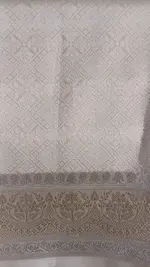 Gold Silver Tissue Silk Saree highlighted with Zari Buttis - Image 7