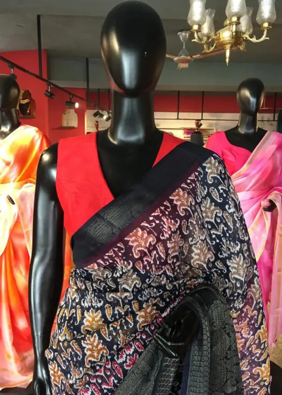 Multicoloured  Cotton Silk Saree