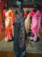 Multicoloured  Cotton Silk Saree - Image 6