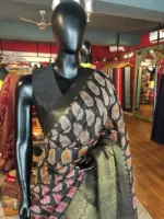 Multicoloured  Cotton Silk Saree - Image 2