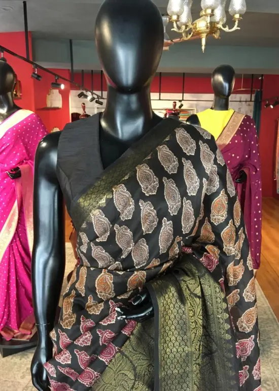 Multicoloured  Cotton Silk Saree
