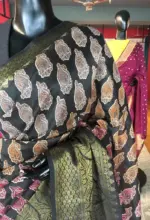 Multicoloured  Cotton Silk Saree - Image 3