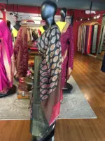 Multicoloured  Cotton Silk Saree - Image 6