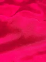 Rani Pink Chiffon Silk Saree with Gold Zari Piping - Image 6