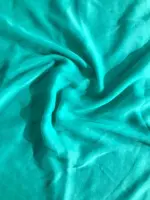 Teal Blue Block Printed Chiffon Saree - Image 5