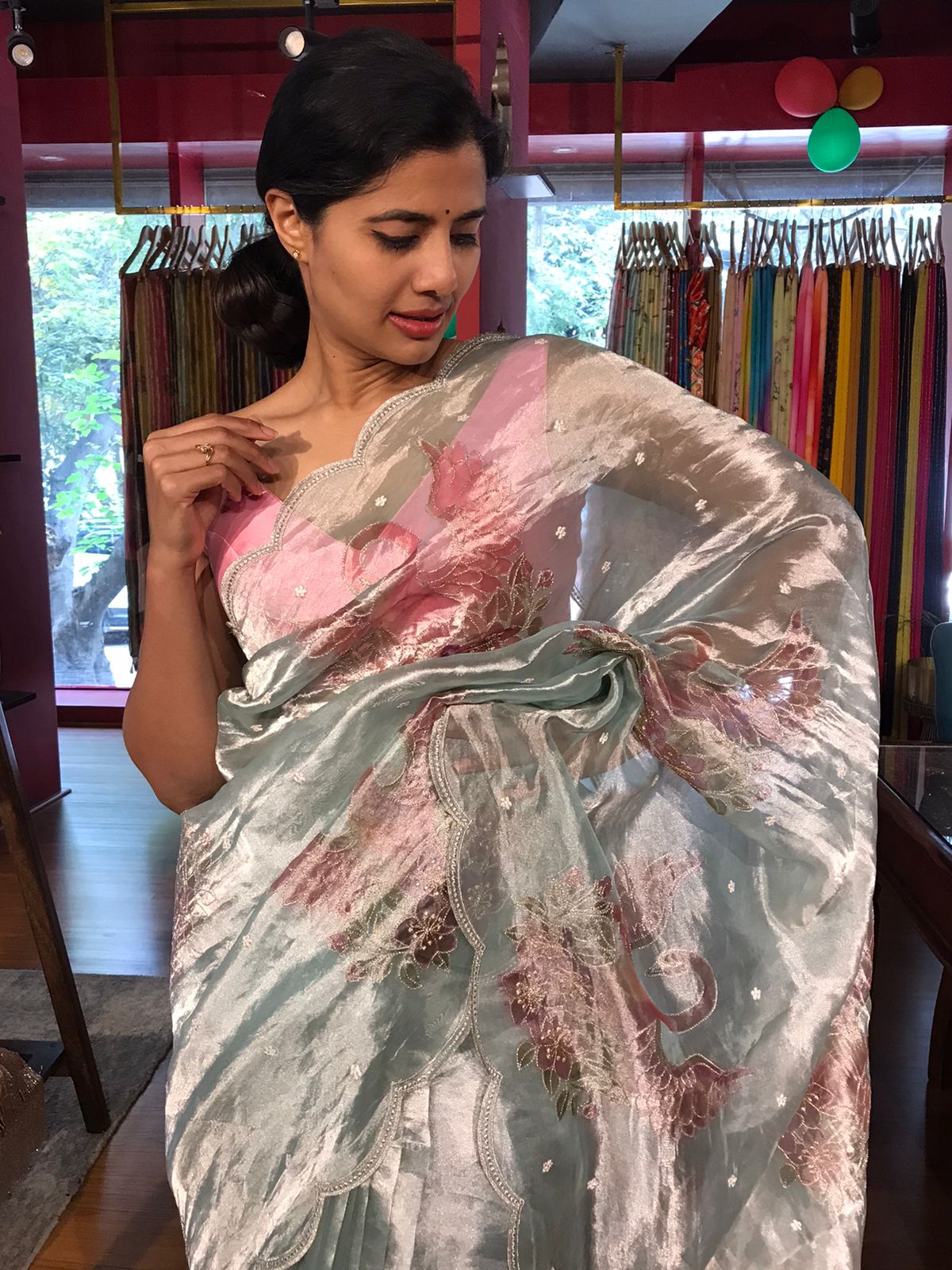 Cream colour kanjivaram georgette Sarees plain sarees for women latest  design 2022 fancy new kerala sarees