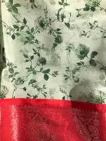 Pista Green Printed Banarasi Silk Saree - Image 5