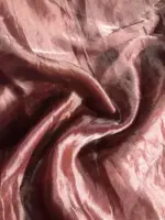 Peach Floral Printed Tissue Silk Saree with Gold Zari Border - Image 7