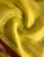 Yellow Handwoven Kora Organza Silk Saree - Image 4