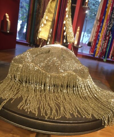 Gold Sequin Embroidered Party Bag