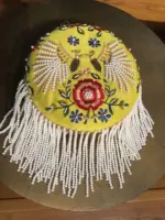 Yellow Raw Silk Bag with Hand Embroidery and Pearls - Image 5