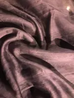 Ice Blue Printed Organza Silk Saree with Kanchi Silk Border - Image 7